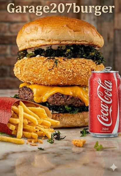 Combo Monza tubarão, com fritas e Coca-Cola